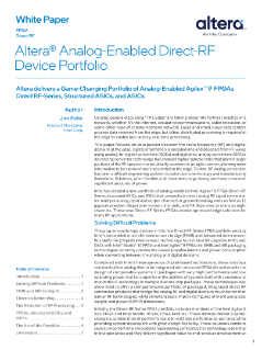 Documento técnico sobre las FPGAs Intel® Agilex™ 9 serie Direct RF