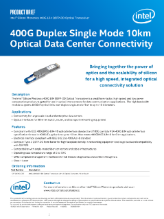 Transceptor Intel® Silicon Photonics 400G