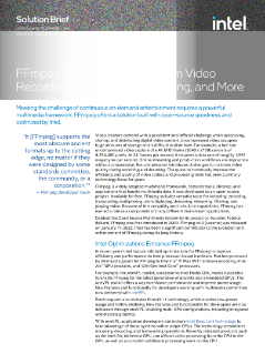 FFmpeg Delivers Multimedia Framework