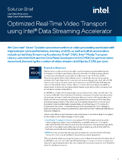 Transporte de video en tiempo real optimizado con Intel® DSA