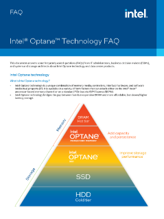 Preguntas más frecuentes sobre la tecnología Intel® Optane™