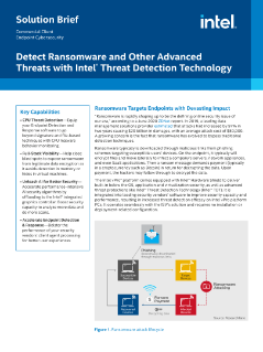 Detecte Ransomware con el Resumen de la Solución Intel® Threat Detection Technology