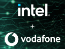 Logotipo combinado de Intel Vodafone revisado