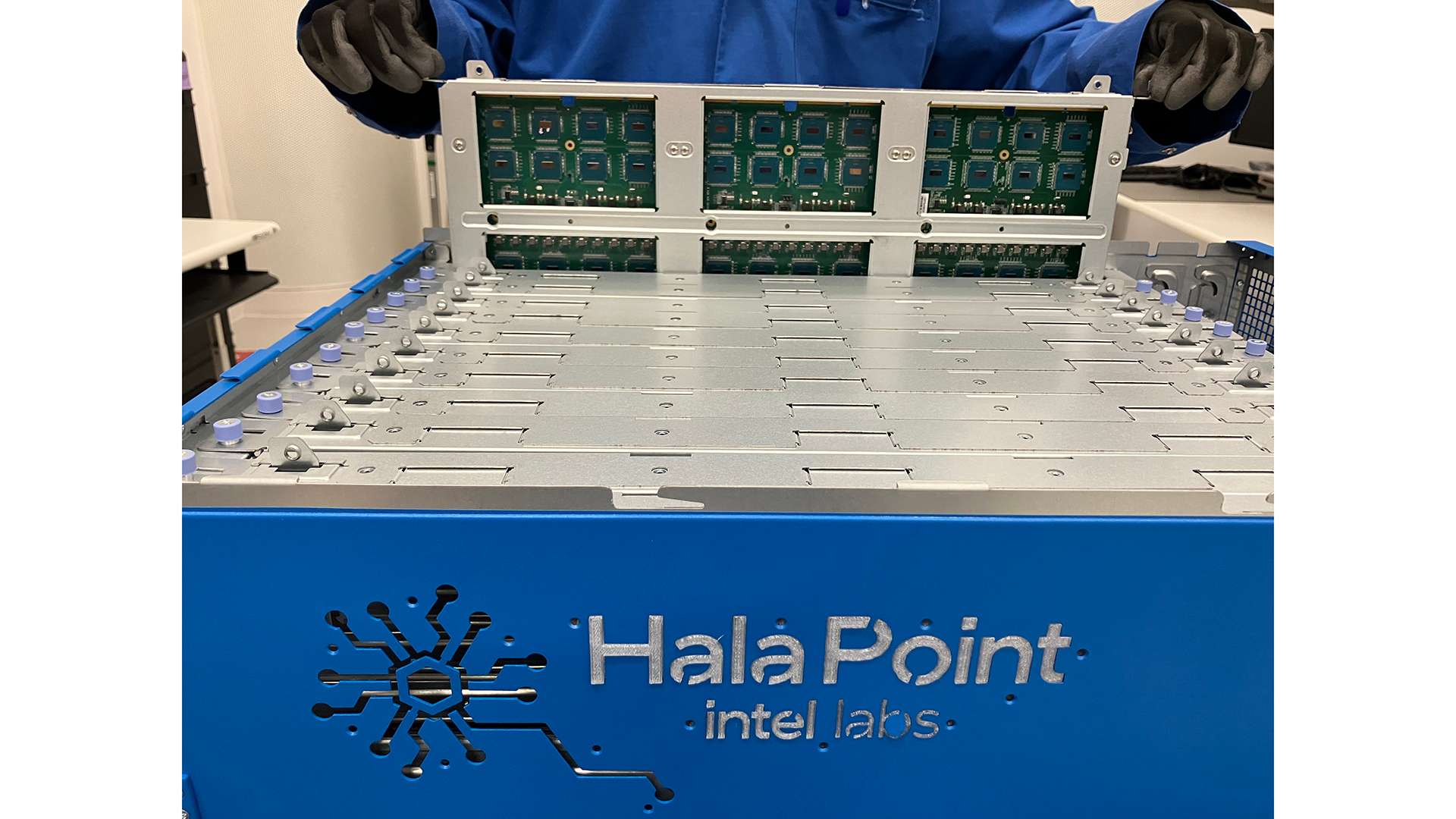 Hala Point, la nouvelle ordinateur créée par Intel, compte avec 1.152 processeurs. Photo: Intel