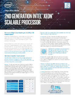 2nd Gen Intel® Xeon® Scalable Processor Overcoming Objections Guide