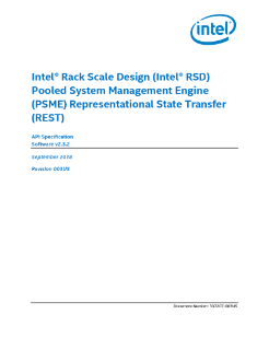 Intel® Rack Scale Design (Intel® RSD) PSME RESTful API Specification