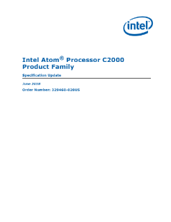 Intel Atom® Processor C2000 Product Family Specification Update